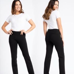 Betabrand size small black straight leg pants